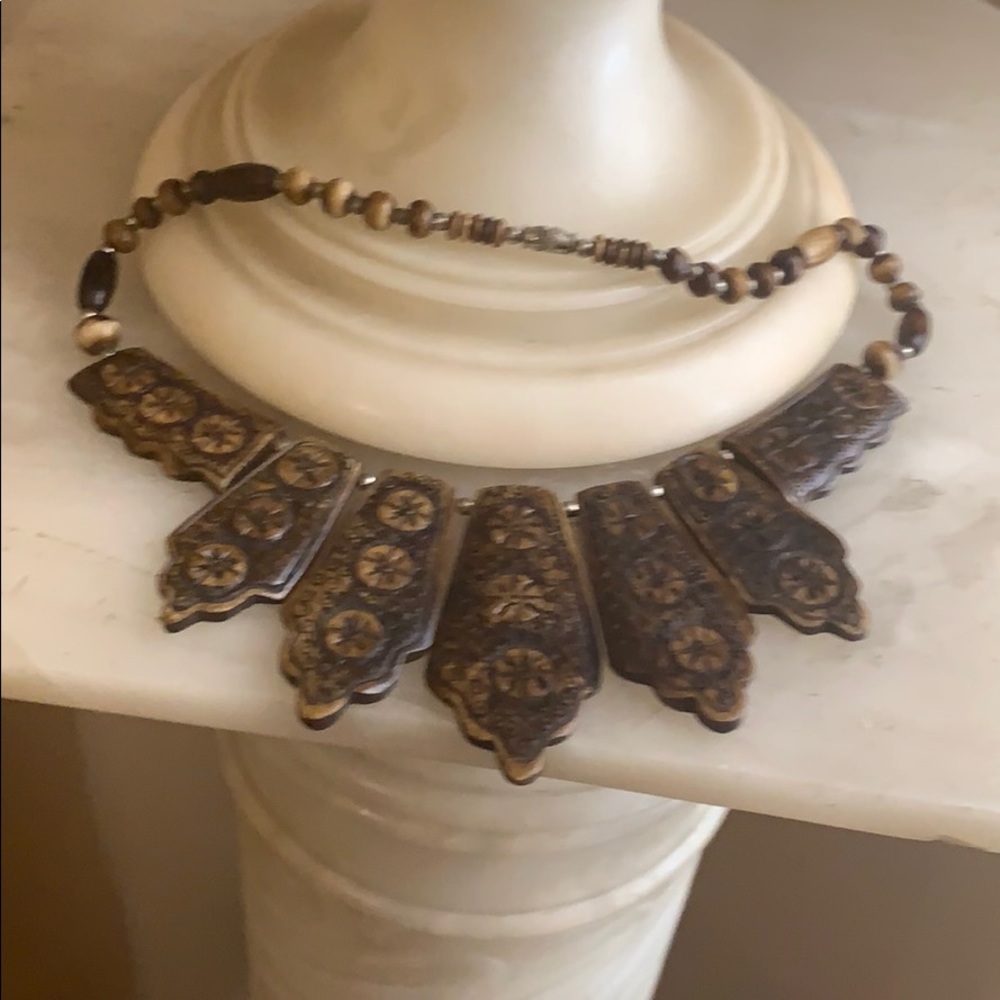 Antique Carved Bone Necklace